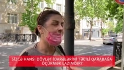 Sizcə hansı dövlət idarələrini təcili Qarabağa köçürmək lazımdır?